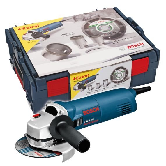 Bosch Diamantfliesenleger Set in L Boxx + GWS 8 125