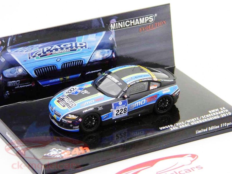 BMW Z4 #228 24h Nürburgring 2010 143 Minichamps