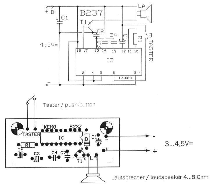 You buy one electronic kit 6 Melody generator from KEMO (new