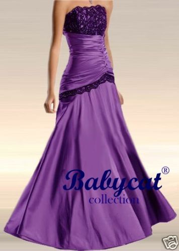 A253L extravagantes Abendkleid Ballkleid Lila 34   58