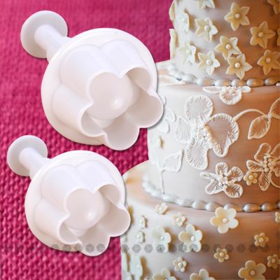 4x BLUMENAUSSTECHER Stempel AUSSTECHER Marzipan Fondant