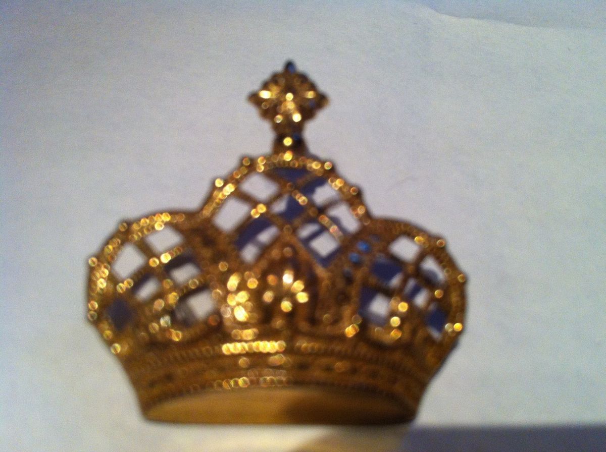 antike Krone Gold Schmuck Orden Ehrenzeichen Deutschland Brosche Nadel