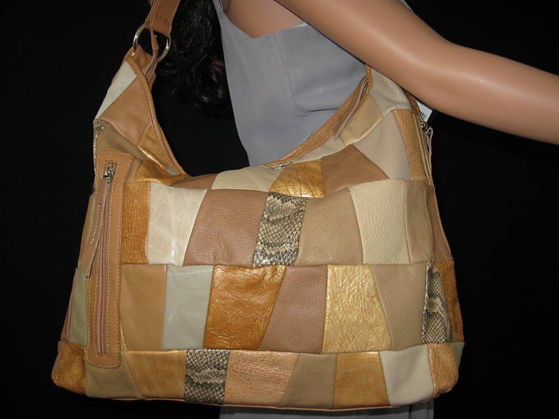 Ledertasche Shopper Patchwork echt Leder Tasche NEU 247