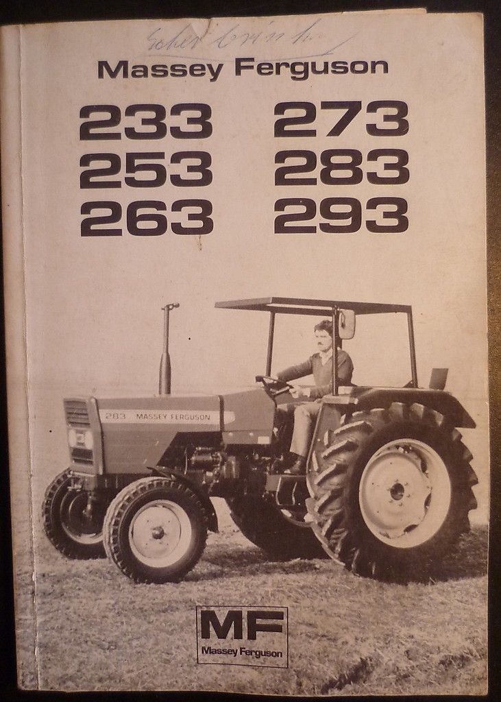 Massey Ferguson 233 253 263 273 283 293 Anleitung