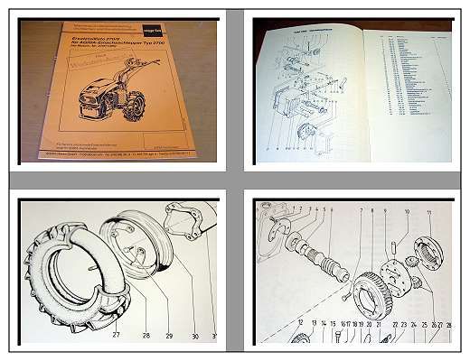 Agria 2700 Einachsschlepper Ersatzteilliste 1988