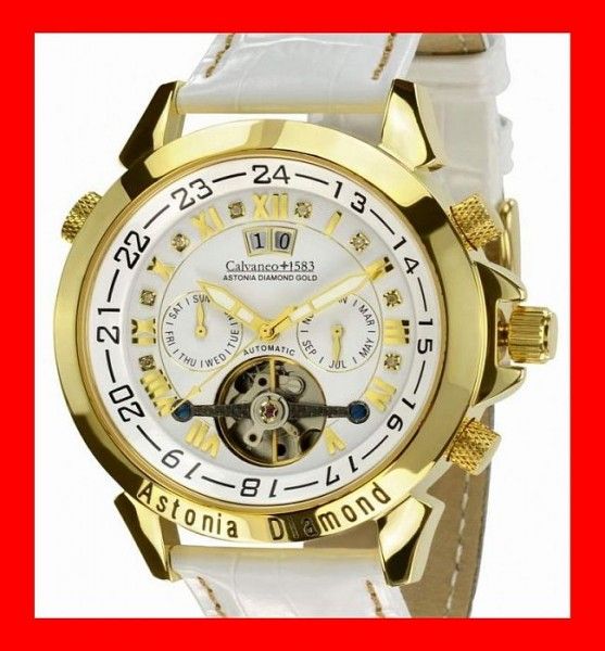 VK 1.349,  €  Calvaneo 1583 ASTONIA DIAMANT GOLD WHITE AUTOMATIK