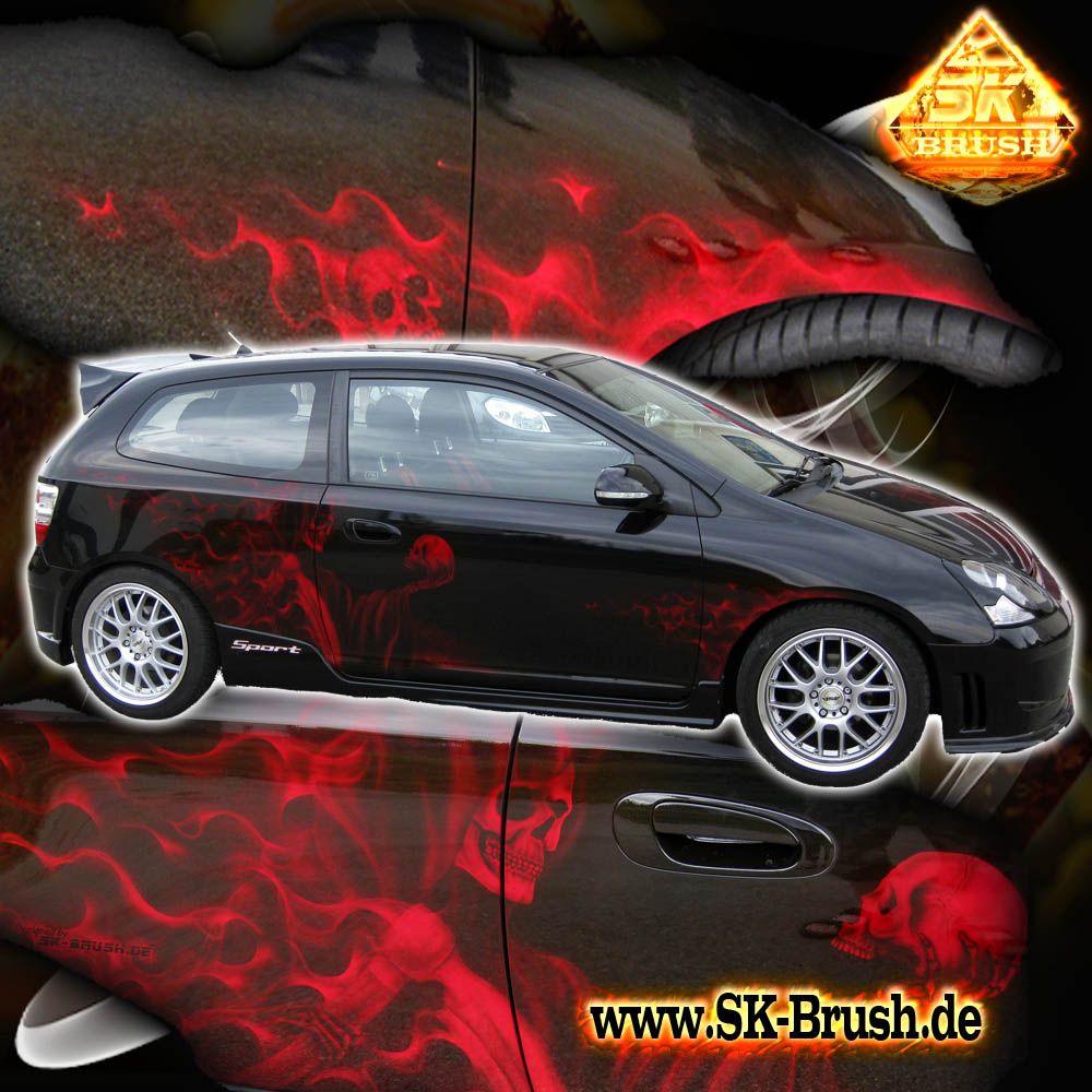 Airbrush Custompaint Auto Komplettlackierung Candy Fahrzeug Kandy