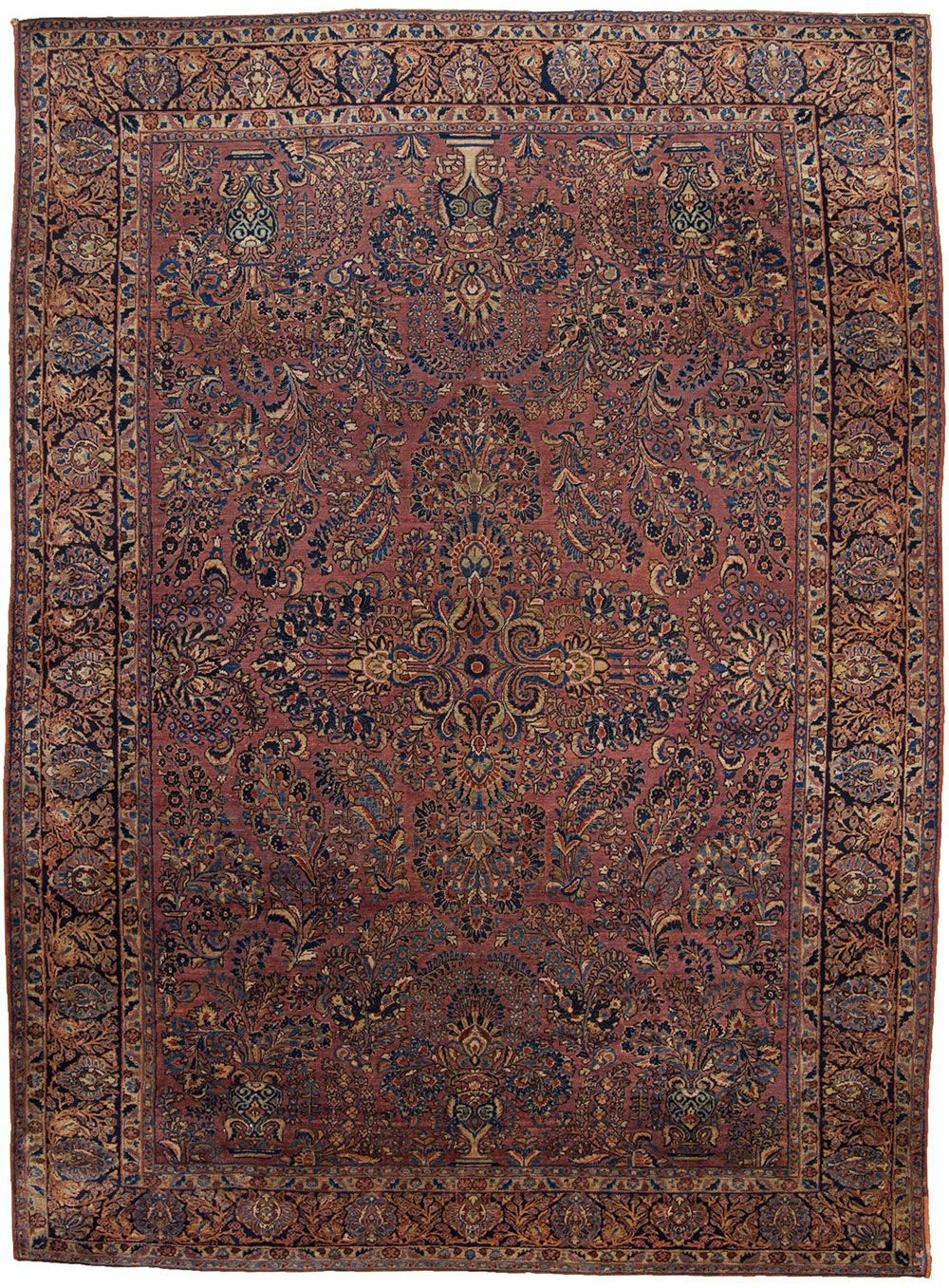 FR2464  Vieux ANTIKER PERSER SAROG Mohajeran Cm 365x275 Tapis