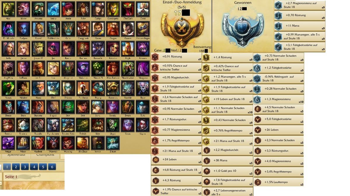 Legends Account Lvl 30   GOLDRAHMEN   278 Runen   25 Skins   78 Champs