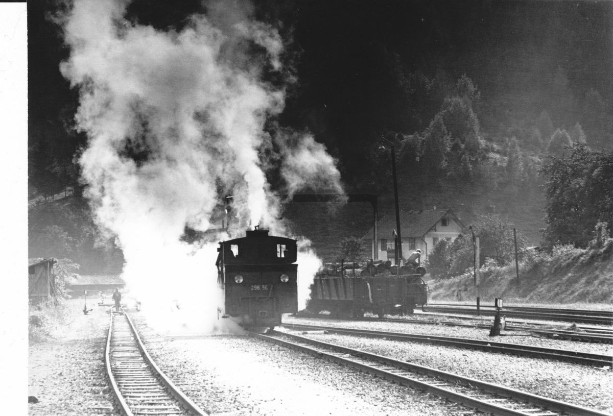  Foto Schmalspur Dampflok 298.56 Steyrtalbahn mit Volldampf