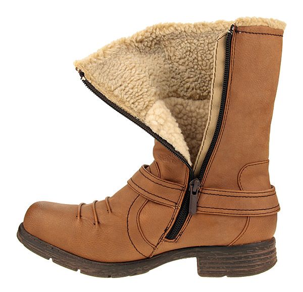 Mustang Shoes Gr.38 Damen Boots Mädchen Winter Stiefelette Cognac