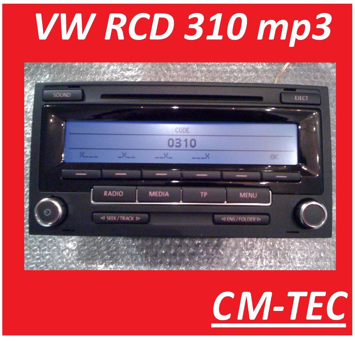 VW Radio CD mp3 RCD 310 T5 Multivan RCD310 DAB T5.2 Touareg  Original
