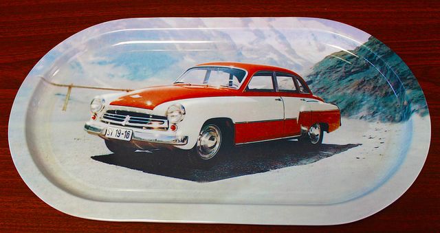 Metallbild Teller Wartburg 311 Oldtimer DDR Ostalgie 33x19cm