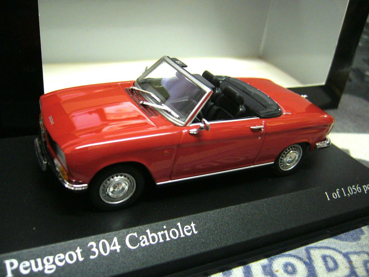 PEUGEOT 304 Cabriolet Cabrio Roadster rot 1975 Minichamps PMA 1/1056