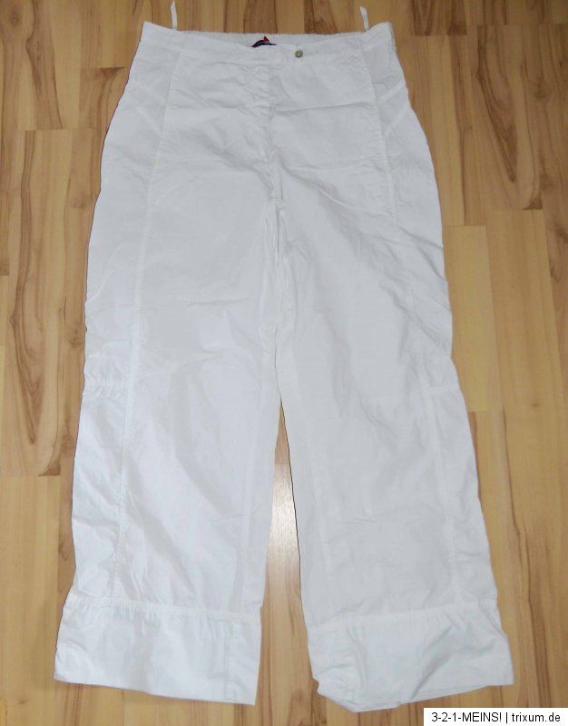 VETONO Lagenlook ausgefallener Sommer Hosenanzug weiß Gr. 46 *TOP