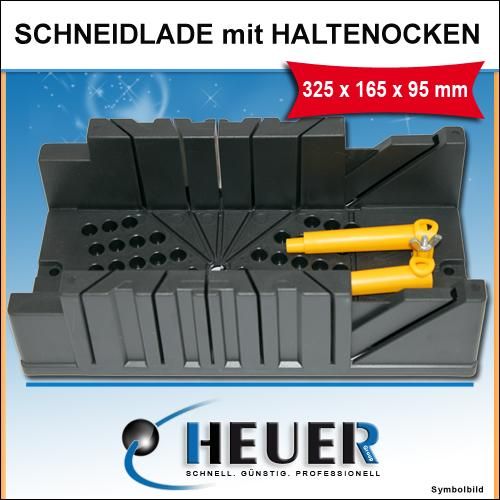 Schneidlade 325 x 165 x 95mm mit Haltenocken Gehrungslade 22 5 45 90