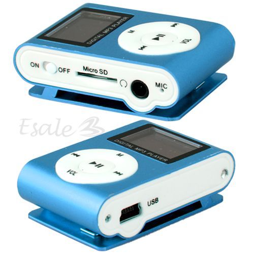 Mini  Musik Player Spieler m LCD Bildschirm Blau 32G