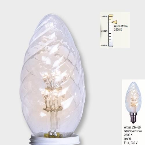 Decoline LED Glühbirne E14 2600K 230V warm weiss 337 36