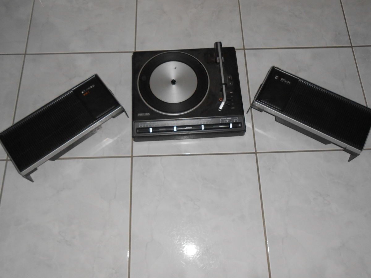  Plattenspieler Philips Stereo 351 funktionsfaehig 2 Lautsprecher