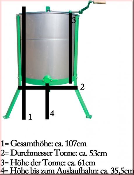 HONIGSCHLEUDER, 4 WABEN TANGENTIAL HONIGSCHLEUDER, HONIG SCHLEUDER