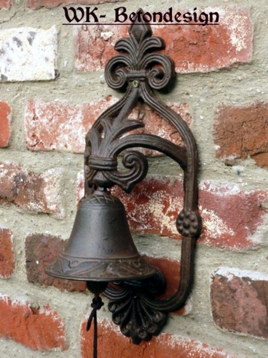 GLOCKE KLINGEL SCHELLE LANDHAUS TÜR ANTIK GARTEN