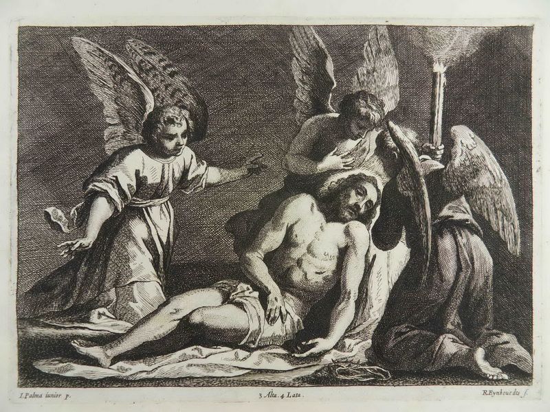 TRAUER ENGEL JESUS RADIERUNG EYNHOUDTS PALMA 1658 B98