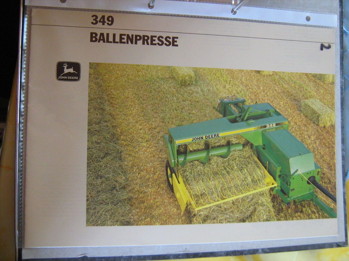 Prospekt John Deere 349 Ballenpresse