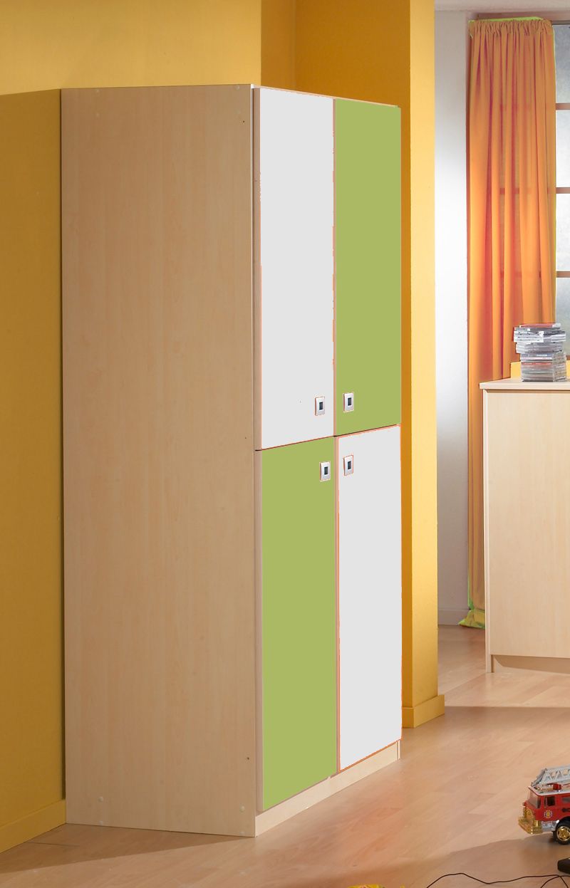 NEU* Komplett Jugendzimmer Kinderzimmer weiß   grün Kleiderschrank