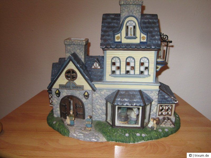 Partylite Teelichthaus Old World Village 1 Candle Shoppe