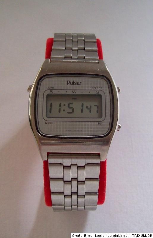 Pulsar Herrenuhr HAU LCD Uhr Quartz rare vintage digital watch LCD