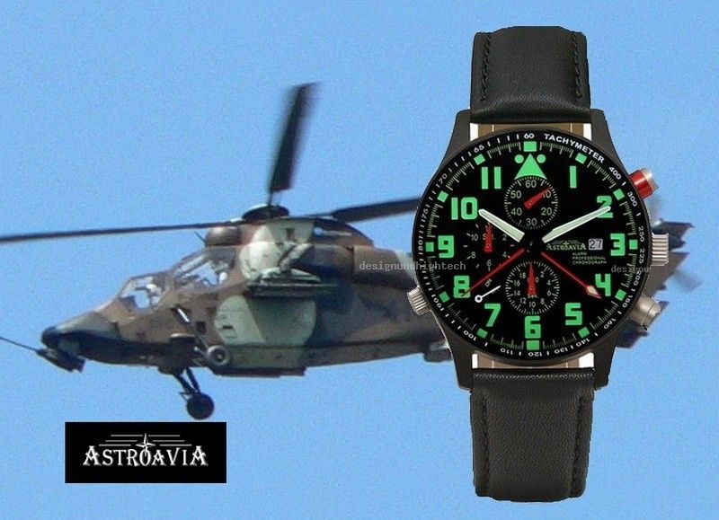 ASTROAVIA 7  ZEIGER ALARM CHRONOGRAPH PILOT R 41 IP FLIEGER UHR