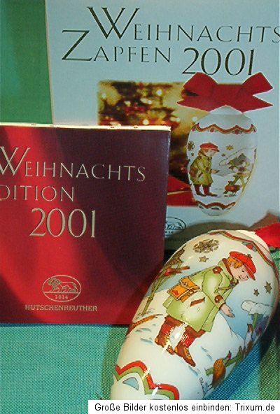 Hutschenreuther Weihnachtszapfen Porzellan ab 1998   Einzelverkauf div