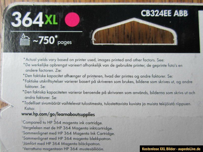 HP 364 XL Magenta Original   neu / versiegelt – 03/2014