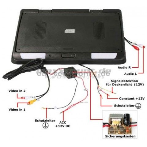 55,88cm Deckenmonitor 22 Flipdown TFT LCD MONITOR IR FM USB SD HD