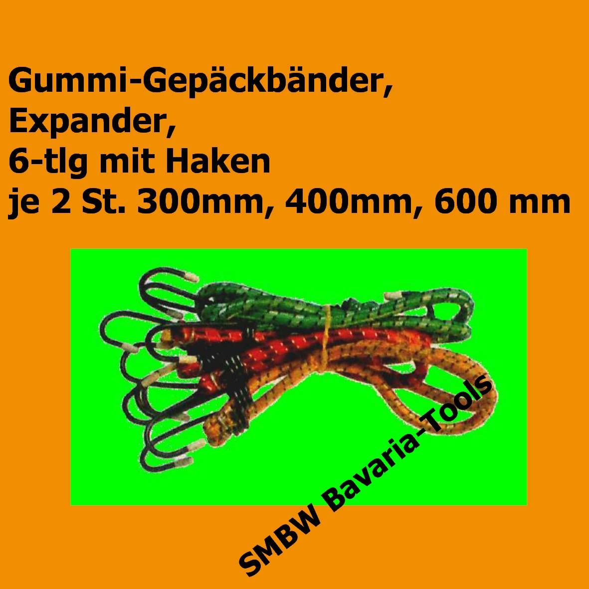 Gummi Gepäckbänder mit Haken, 6 tlg Einkäufe sichern