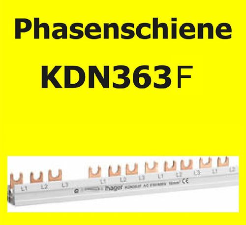 Hager KDN363F Phasenschiene 3P+N Gabel 10mm² 12M OVP