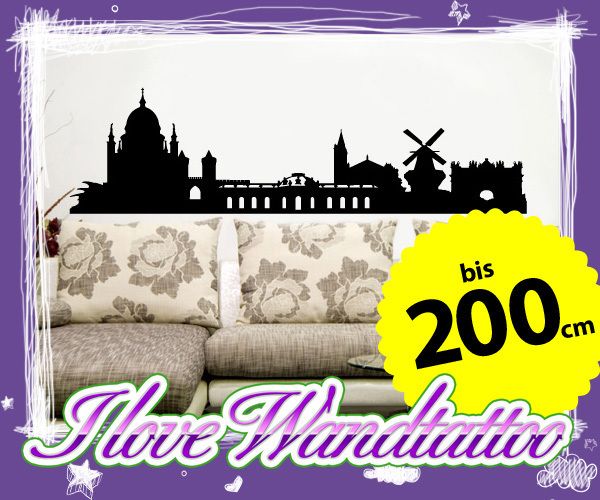 Potsdam Skyline Wandtattoo Wandsticker Wandfolie, N377