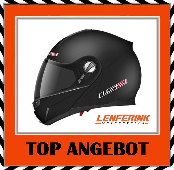 A500 LS2 FF386 Ride Klapphelm schwarz matt Gr M Motorradhelm Motorrad