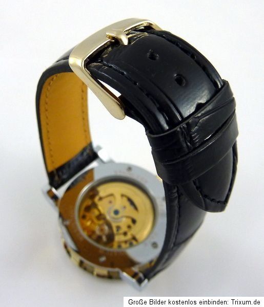 AUTOMATIK UHR HERRENUHR ARMBANDUHR DAMENUHR UNISEX LEDER ARMBAND