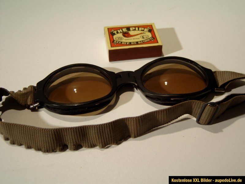 WK original Splitterschutzbrille deutsche Luftwaffe KG51 Edelweiß