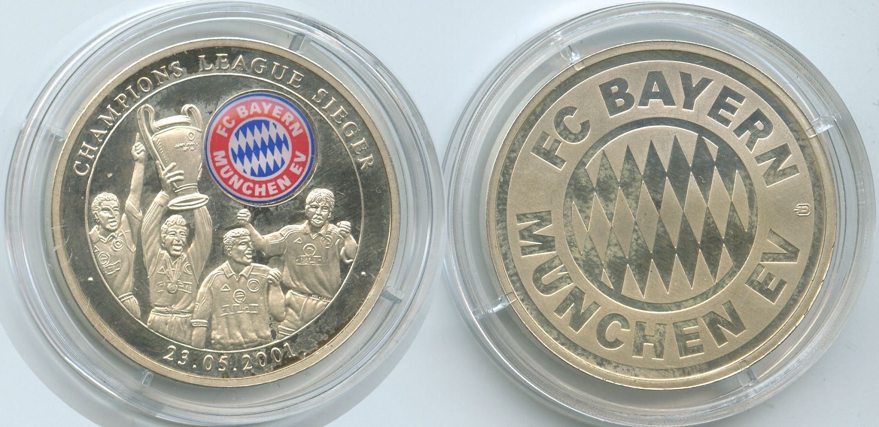 GX415   Medaille Fussball Bayern München Champions League Sieger 2001