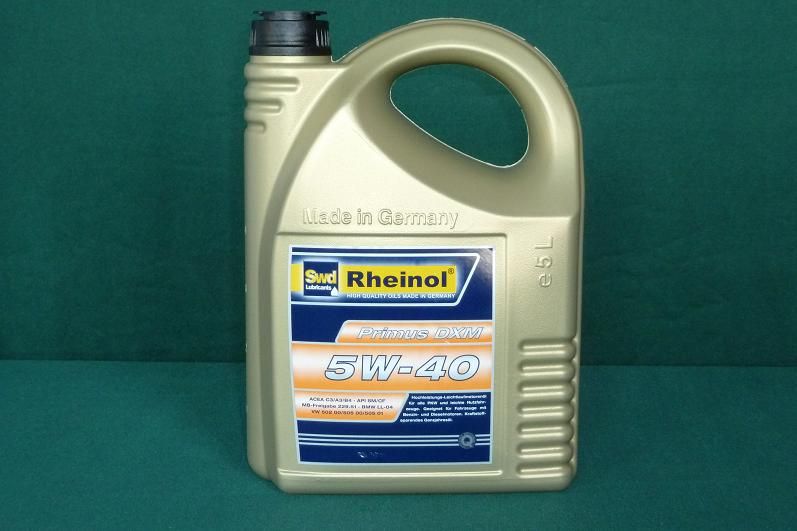 MOTORÖL Rheinol 5W 40 Primus DXM, High Quality, 6 Euro / Liter