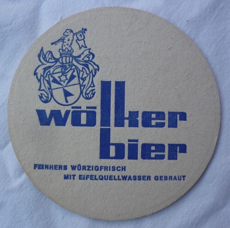 alter Bierdeckel   BD   Wölker Bier   Brauerei   BF405 0213
