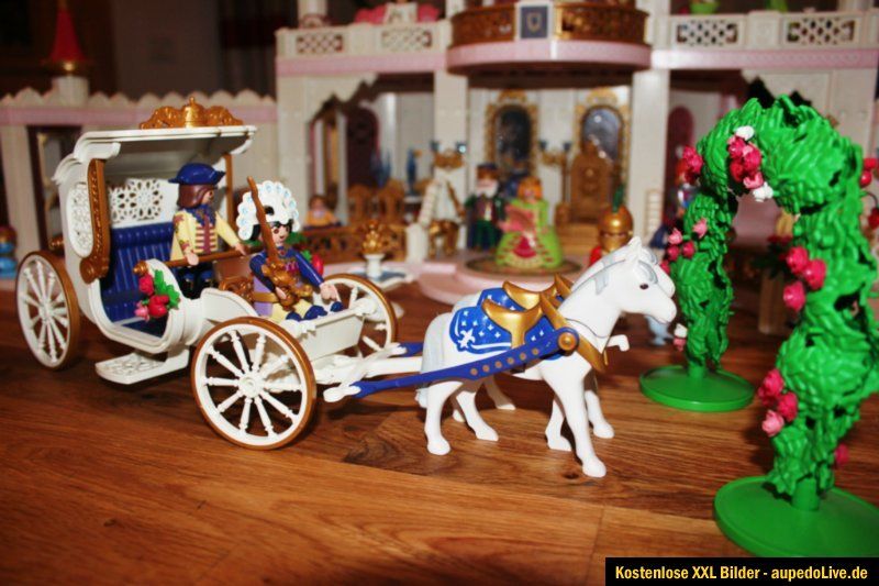 Playmobil Schloss + Schlossküche + Schatzkammer Kutsche + viele