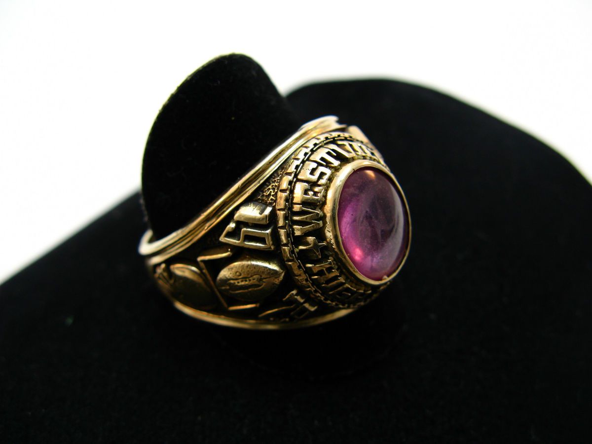 R645 416er 10kt Gelbgold Ring Collegering Westview High School 1929