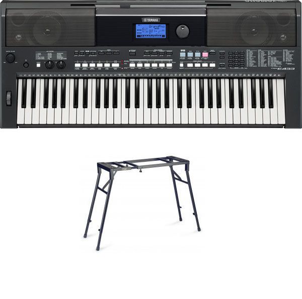 YAMAHA PSR E 433 Keyboard Performer Set mit 4 Fuß Stativ