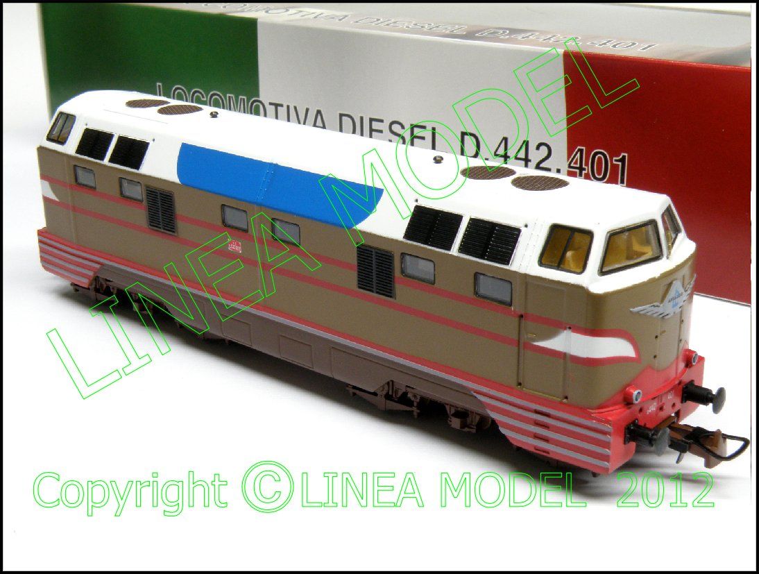 LINEAMODEL ATM Locomotore Diesel D 442 BAFFONE xSistem DC ROCO 626 636