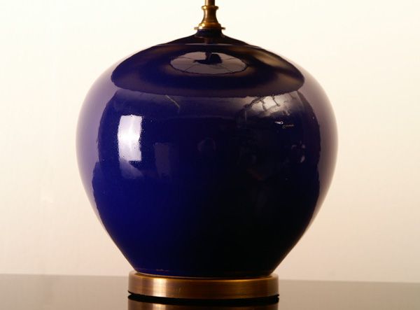 VASENLAMPE LAMPE LEUCHTE VASENLEUCHTE BLAU LANDHAUS