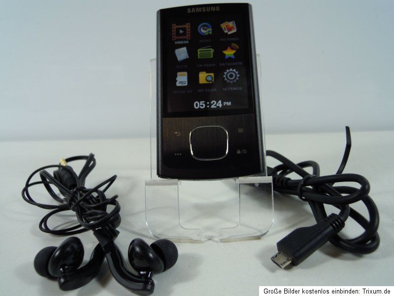 Samsung YP R O JC 8GB  Player Black FM Tuner, Kartenslot, USB 2 Top