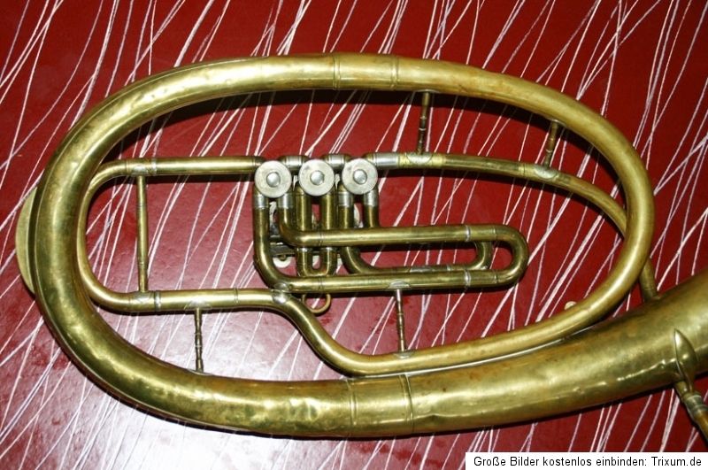 ALTES HORN+TENORHORN ?+BARITONHORN ?+BLASINSTRUMENT+SCHUSTER & CO